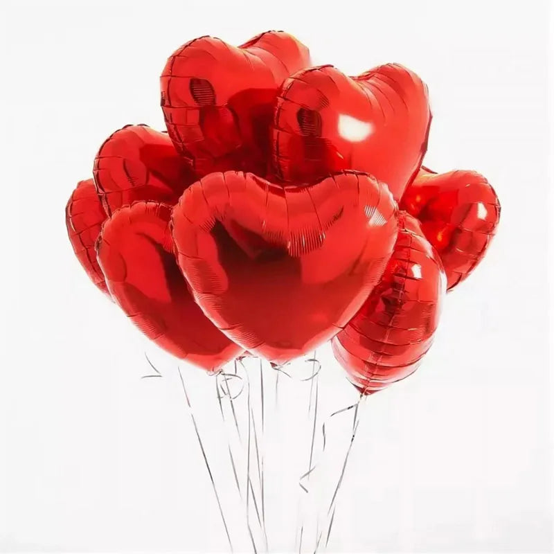 5pcs 18inch Red I Love You Heart Foil Balloon Happy Valentines Day