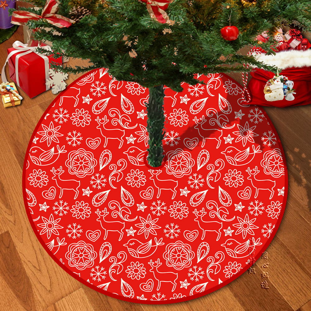 72/92/122Cm Christmas Tree Skirt Red Christmas Tree Foot