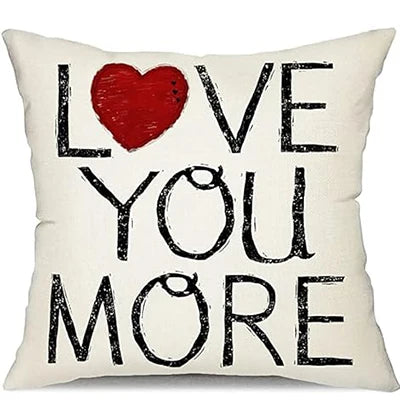 Valentine's Day Pillowcase Red Heart Love You