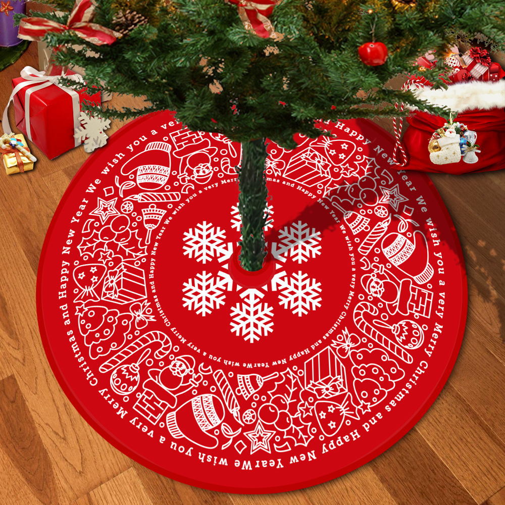 72/92/122Cm Christmas Tree Skirt Red Christmas Tree Foot