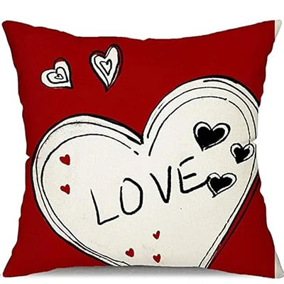 Valentine's Day Pillowcase Red Heart Love You