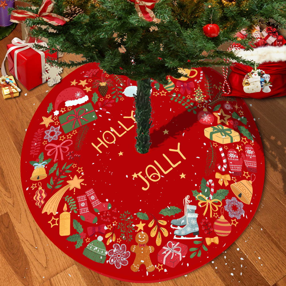 72/92/122Cm Christmas Tree Skirt Red Christmas Tree Foot